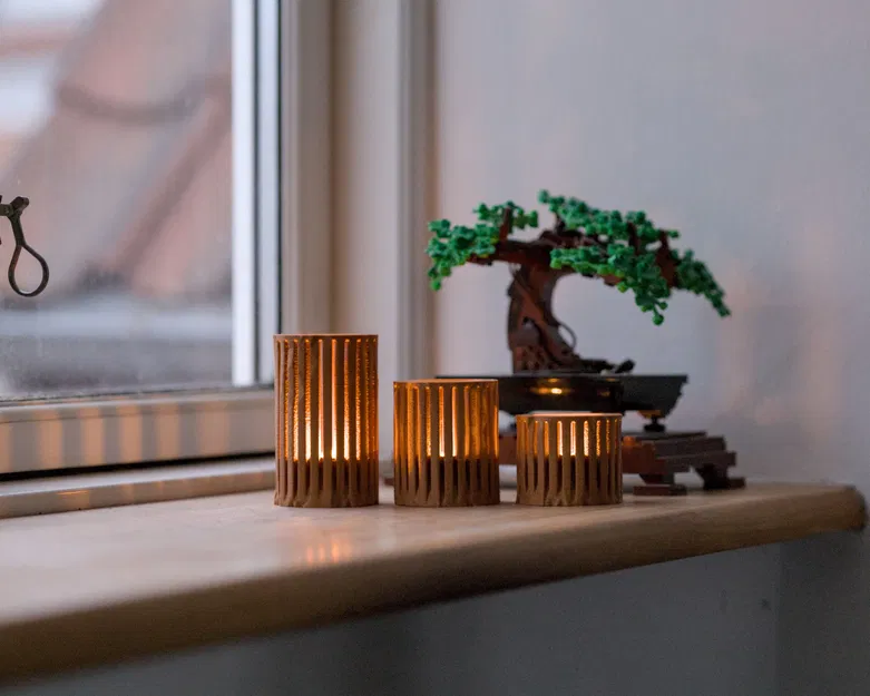 Chân nến tealight kiểu cột La Mã đổ nát - Image 2