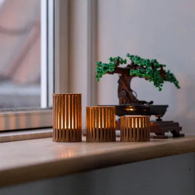 Chân nến tealight kiểu cột La Mã đổ nát