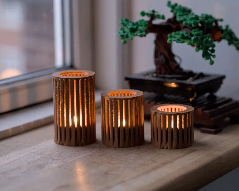 Chân nến tealight kiểu cột La Mã đổ nát - Image 3