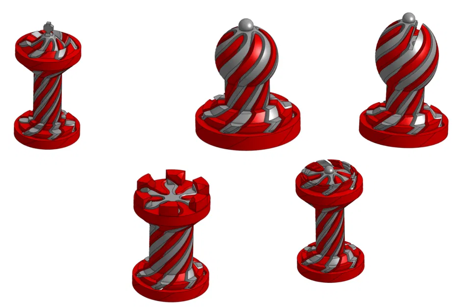 Bộ quân cờ "1.75" Spiral Fidget (Chess Pieces) - Image 1