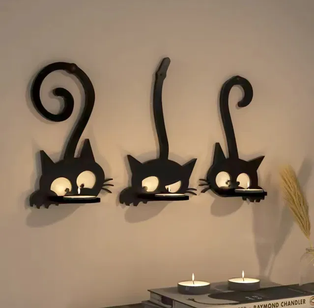 Three Wall CATS - Giá treo tường đựng nến tea-candle - Image 5