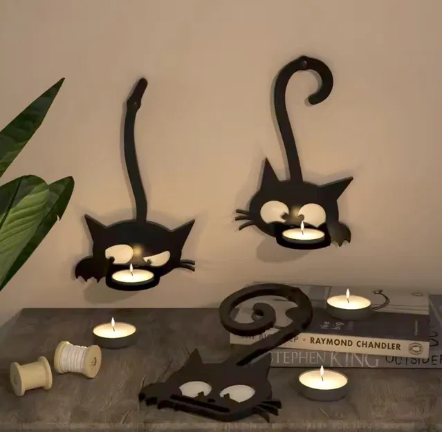Three Wall CATS - Giá treo tường đựng nến tea-candle - Image 6