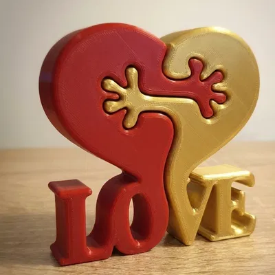 L'Abbraccio dell'Amore: Puzzle 3D Interlock – Cặp đôi ghép khớp thành trái tim