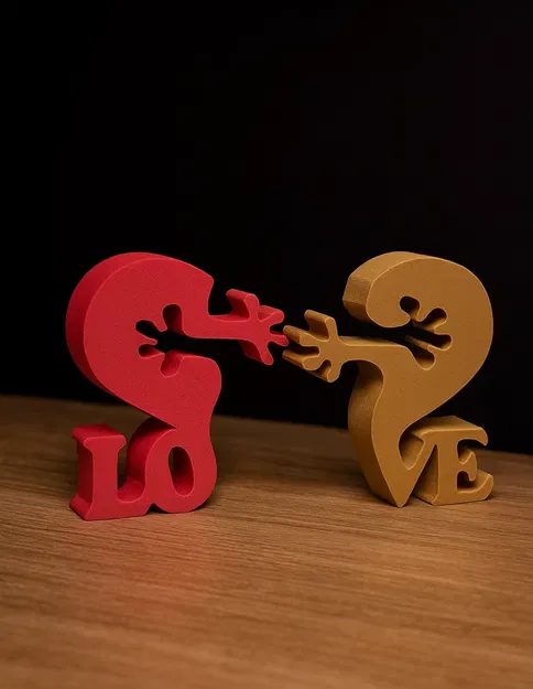 L'Abbraccio dell'Amore: Puzzle 3D Interlock – Cặp đôi ghép khớp thành trái tim - Image 2