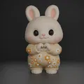 Thỏ Dễ Thương Cầm Trái Tim – Bunny STL In 3D - Thumbnail 1