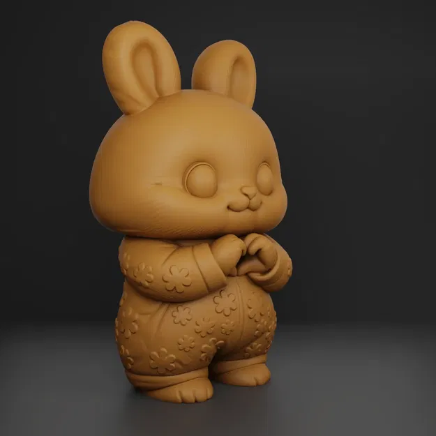 Thỏ Dễ Thương Cầm Trái Tim – Bunny STL In 3D - Image 8