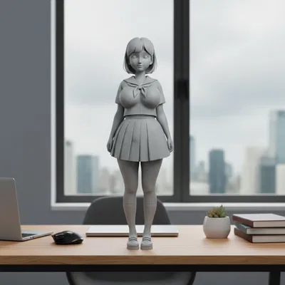 Cô gái Nhật mặc đồng phục học sinh