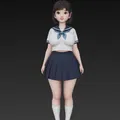 Cô gái Nhật mặc đồng phục học sinh - Thumbnail 2