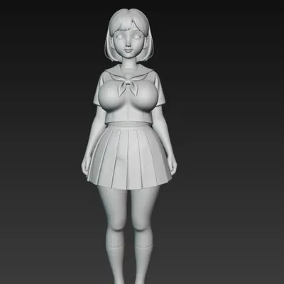 Cô gái Nhật mặc đồng phục học sinh