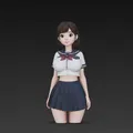Cô gái Nhật Bản trong đồng phục học sinh 2 - Thumbnail 3