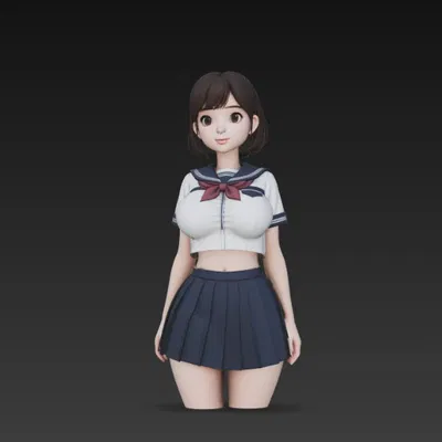 Cô gái Nhật Bản trong đồng phục học sinh 2