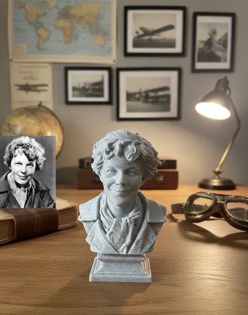 Amelia Mary Earhart (Lady Lindy) – Tượng Bán Thân - Image 1