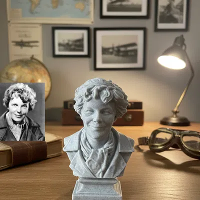 Amelia Mary Earhart (Lady Lindy) – Tượng Bán Thân
