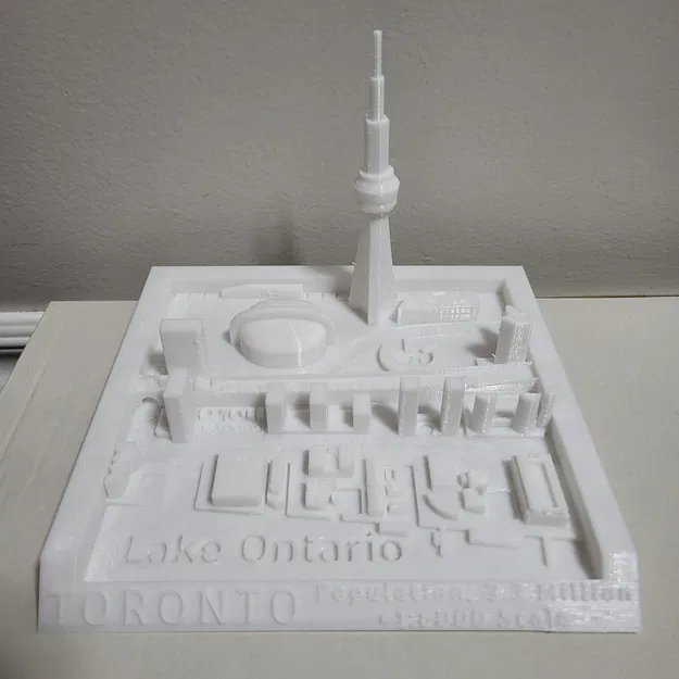 Mô hình thu nhỏ đường chân trời Toronto (CN Tower & Rogers Centre) - Image 1