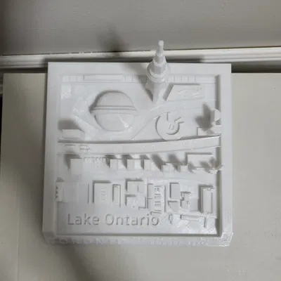 Mô hình thu nhỏ đường chân trời Toronto (CN Tower & Rogers Centre)