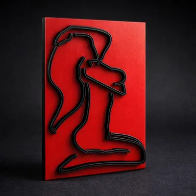 Minimalist Female Line Art Series 1 N1 - Tranh treo tường line art tối giản