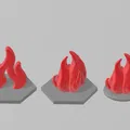 Đế Token Lửa/Ngọn Lửa Dạng Lục Giác (Fire/Flame Token Hex Base) - Thumbnail 1