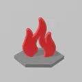 Đế Token Lửa/Ngọn Lửa Dạng Lục Giác (Fire/Flame Token Hex Base) - Thumbnail 2