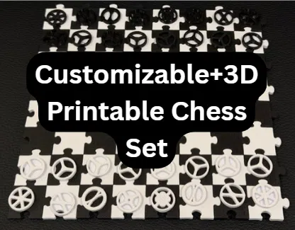 Bộ Cờ Vua 3D In Được Có Thể Tùy Biến (Customizable+3D Printable Chess Set) - Image 1