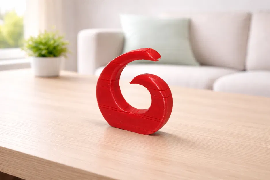 Wave - Món trang trí uốn lượn bo tròn, thanh lịch - Image 1