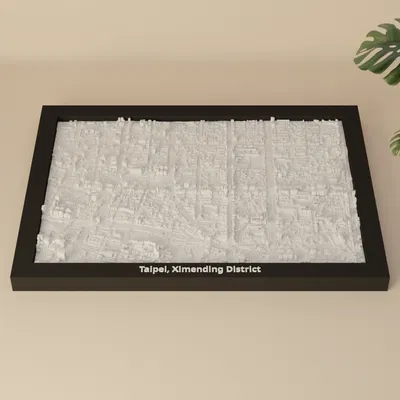 Taipei, Quận Ximending, Đài Loan - Mô hình 3D thu nhỏ