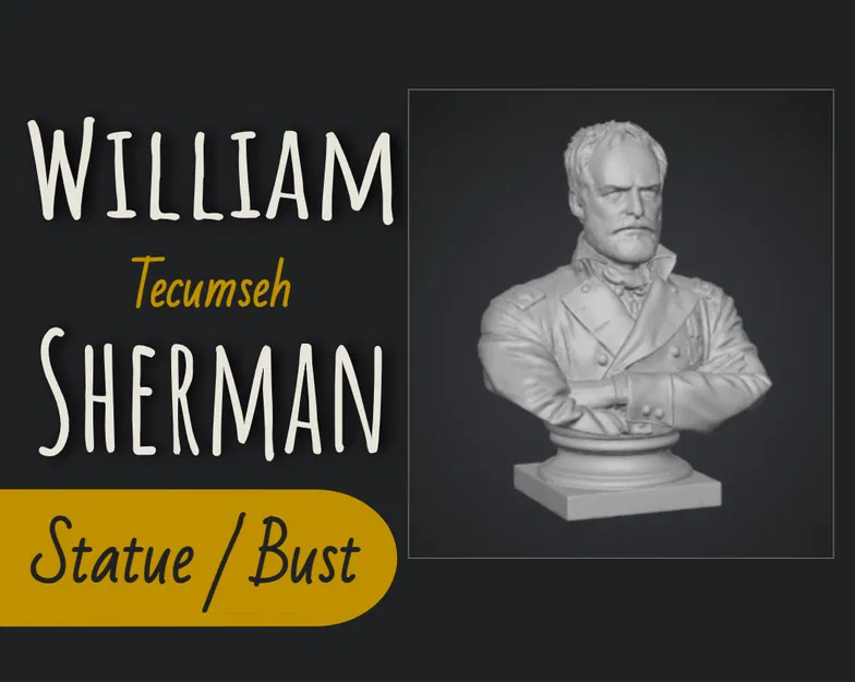 Bust tượng William Tecumseh Sherman - Image 1