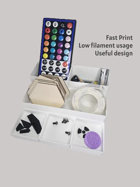 Khay Organizer Để Bàn Gọn Nhẹ Với Các Khay Nông Phía Trước - Image 1