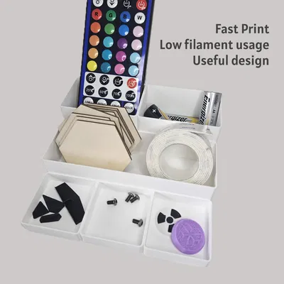 Khay Organizer Để Bàn Gọn Nhẹ Với Các Khay Nông Phía Trước