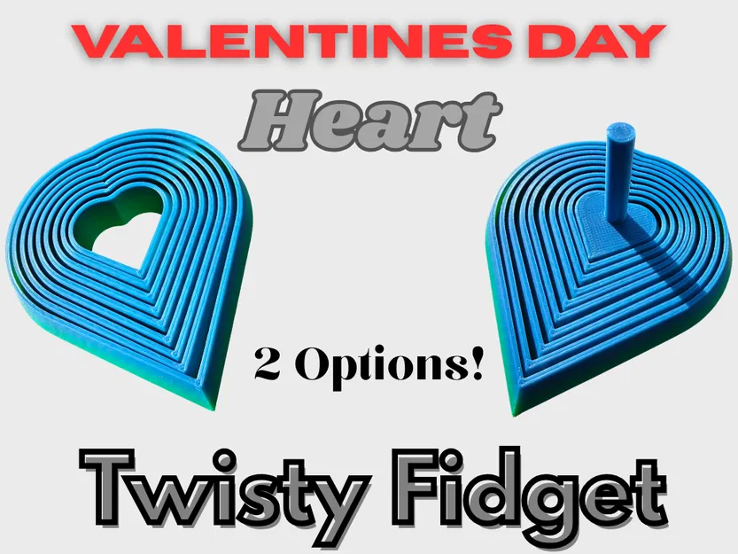 Valentines Day Heart Twist Fidget – Fidget trái tim xoắn cho Valentine - Image 1