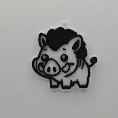 Móc Khóa Heo Rừng Dễ Thương (Cute Wild Boar Keychain)