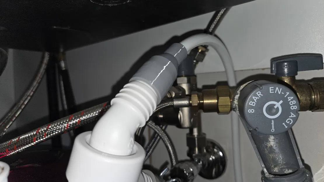 Adapter nước thải Dreame X50 Ultra: ống 10 mm sang đầu nối máy rửa chén 17 mm - Image 1