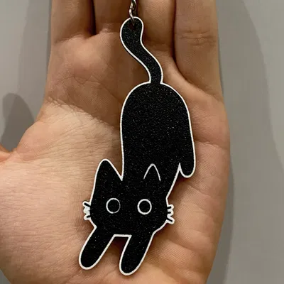Móc khóa Mèo Đen (Black Cat Keychain)