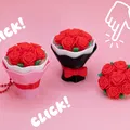 Valentines Flower Bouquet Fidget Clicker – Bó hoa bấm click tặng Valentine - Thumbnail 1