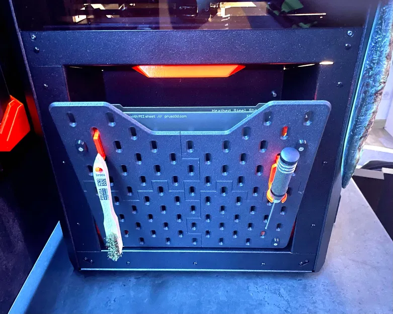 Mod SKADIS cho Prusa CORE One/+ (giá treo dụng cụ & holder build plate) - Image 3