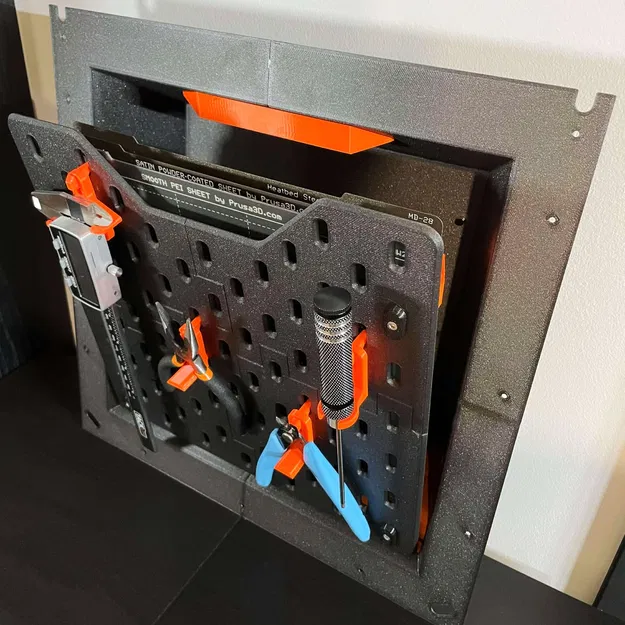 Mod SKADIS cho Prusa CORE One/+ (giá treo dụng cụ & holder build plate) - Image 8