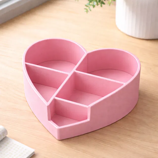 Bộ sắp xếp bàn làm việc hình trái tim (HEART DESKTOP ORGANIZER) - Image 1