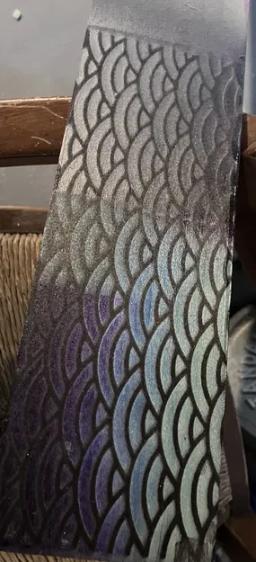 Stencil Seigaiha cho gỗ dimensional 4 inch - Image 2