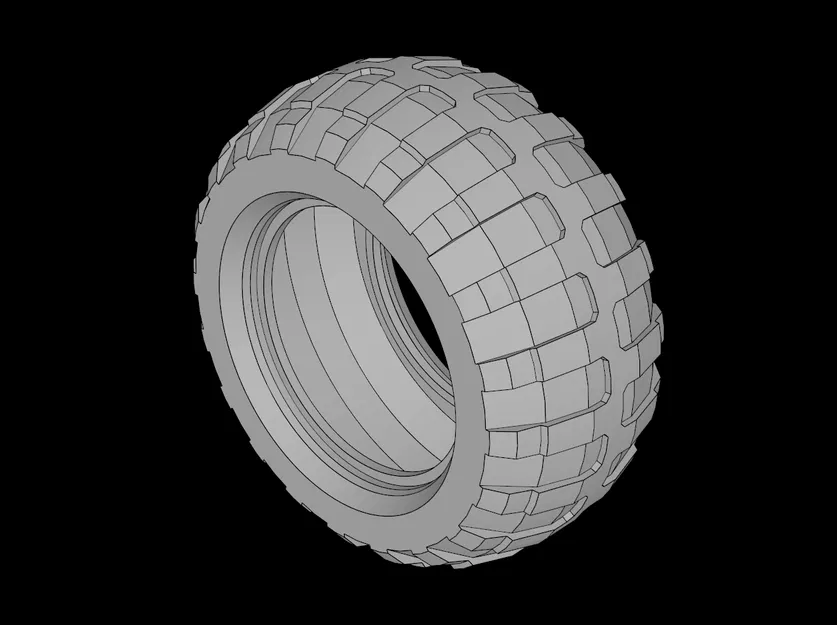 Lego Compatible (54120.dat) Tire 44/ 44 x 56 Off Road - Image 1