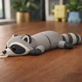 Flexi Lazy Raccoon – Đồ chơi fidget khớp nối dạng keychain - Thumbnail 1
