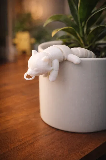 Flexi Lazy Raccoon – Đồ chơi fidget khớp nối dạng keychain - Image 2