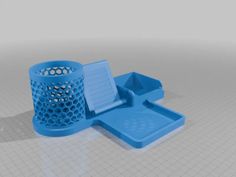 Organizer để bàn all-in-one (Khay bút + Note + Kệ đỡ điện thoại) - Image 2