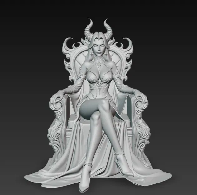 Nữ hoàng quỷ sexy ngồi trên ngai vàng - Image 3