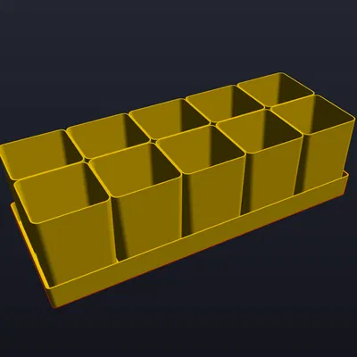 Bộ chậu ươm hạt kèm khay (10 chậu)