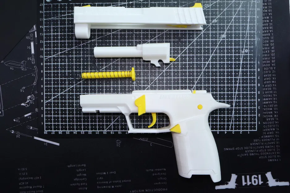 Sig P250 Toy Blowback Pistol - Súng đồ chơi blowback (STL) - Image 2