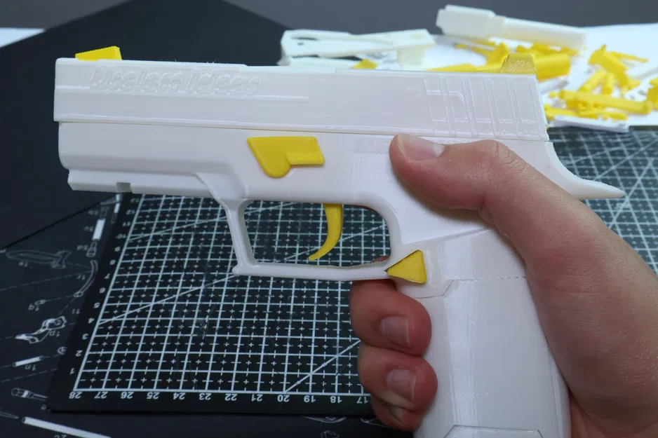 Sig P250 Toy Blowback Pistol - Súng đồ chơi blowback (STL) - Image 6