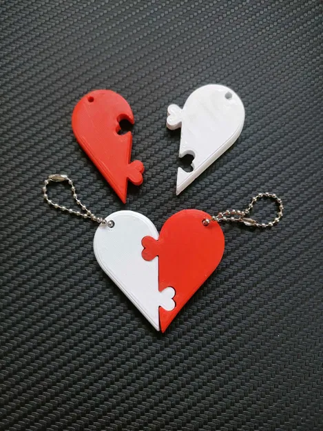 Móc khóa trái tim 2 trong 1 - Image 1