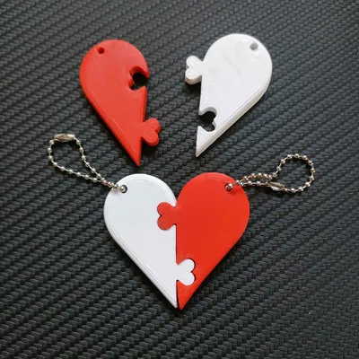 Móc khóa trái tim 2 trong 1