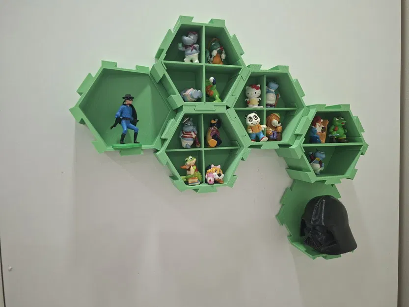 Kệ treo tường lục giác mô-đun (không khoan/dán gel tape) - Khớp Dovetail - Image 1