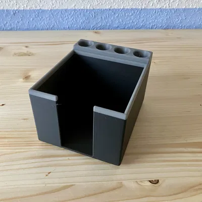 Hộp giấy note kèm giá giữ bút (Notizenbox mit Stifthalter)