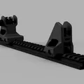 Ducky Iron Sights (Thước ngắm sắt chỉnh được) cho Picatinny & NATO Rail - Thumbnail 1